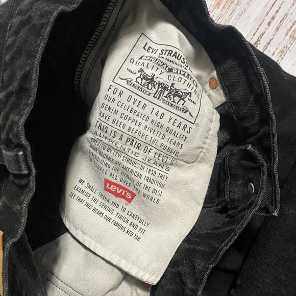 Levi's Retro 551 Relaxed Fit Tapered Leg Mom Jeans Black Women's Size 14 - Picture 7 of 16